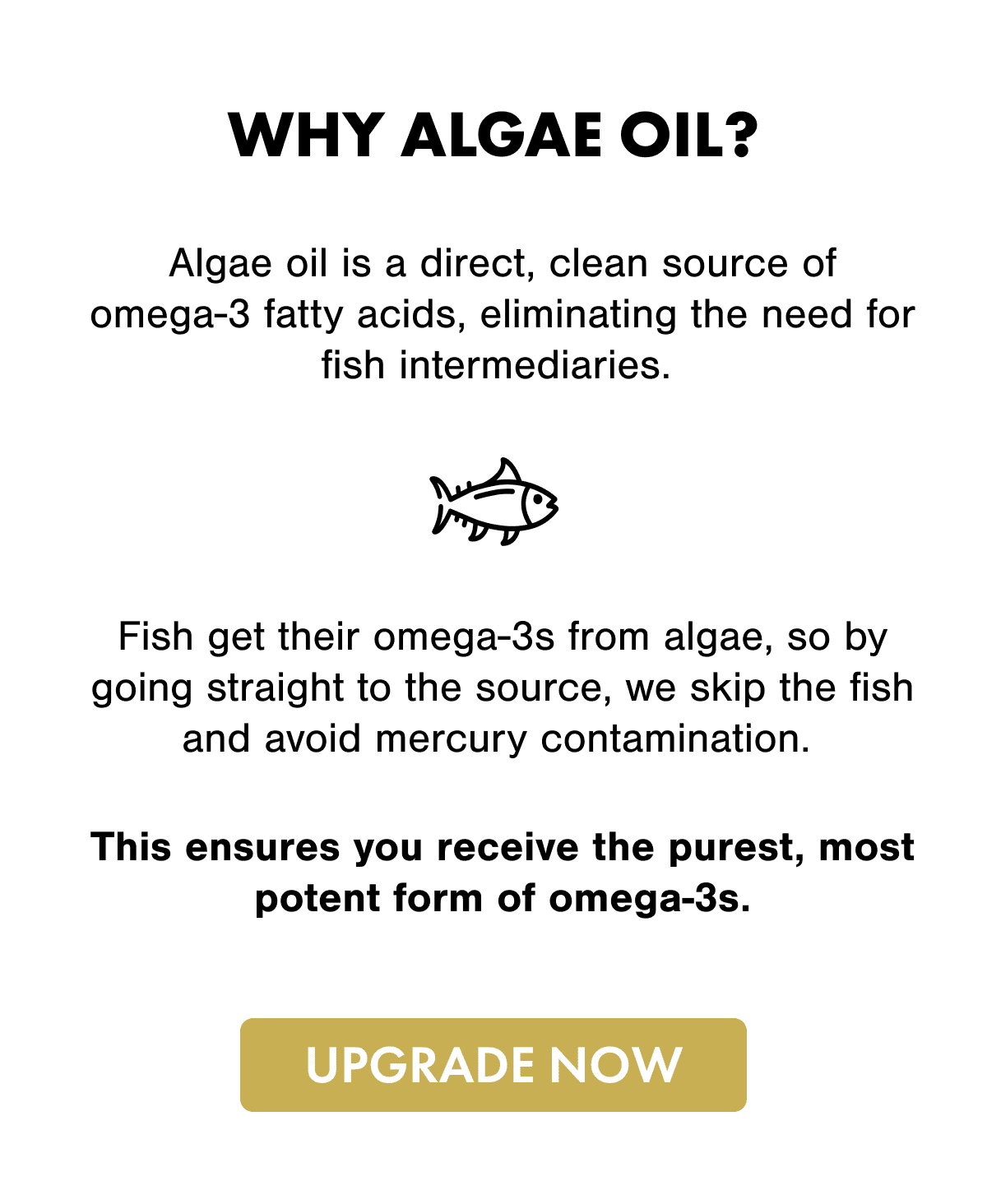 WHY ALGAE OIL?