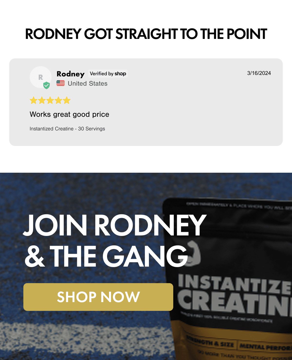 RODNEY GOT STRAIGHT TO THE POINT 