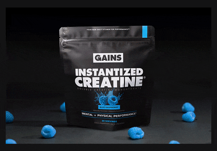 GIF of Instantized Createine in Blue Raspberry 