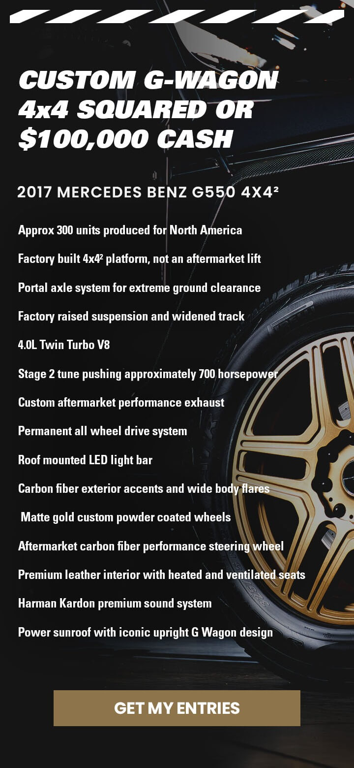 Custom G-Wagon 4x4 Squared or $100k Cash | 2017 Mercedes Benz G550 4x4 | GET MY ENTRIES