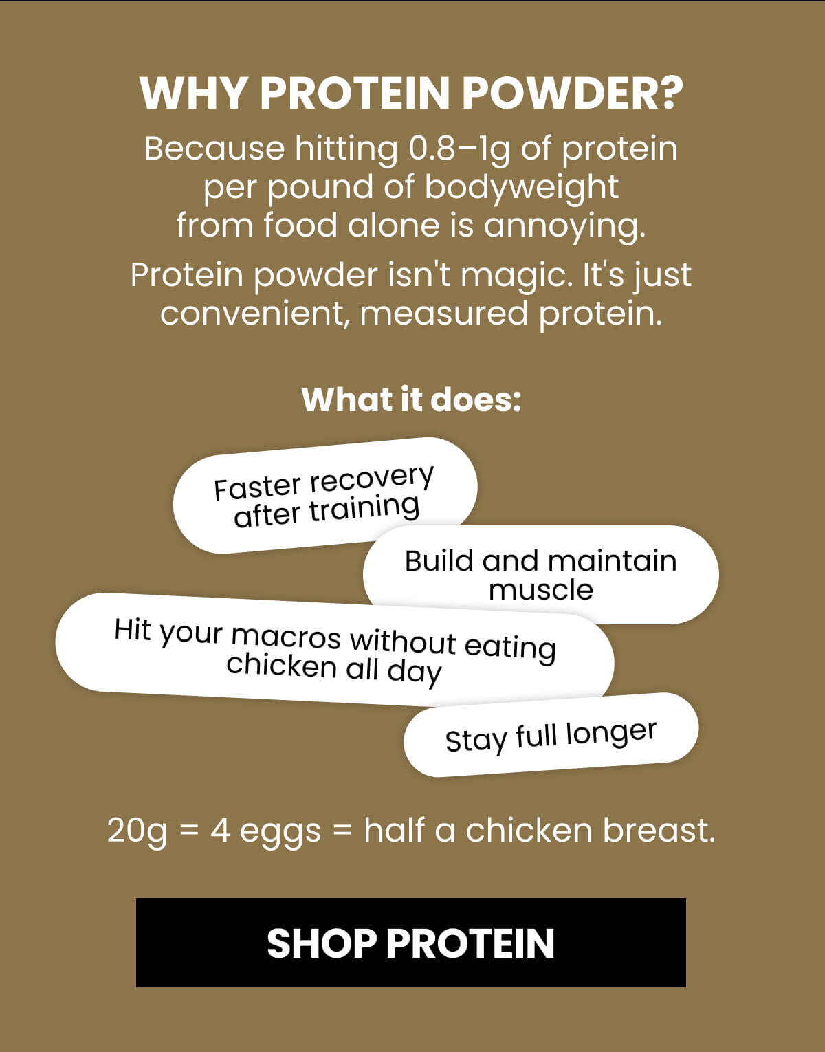 Why protein powder?