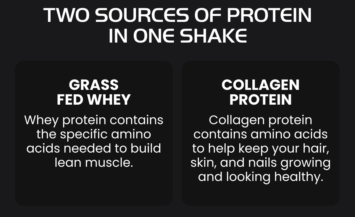 TWO SOURCES OF PROTEIN IN ONE SHAKE