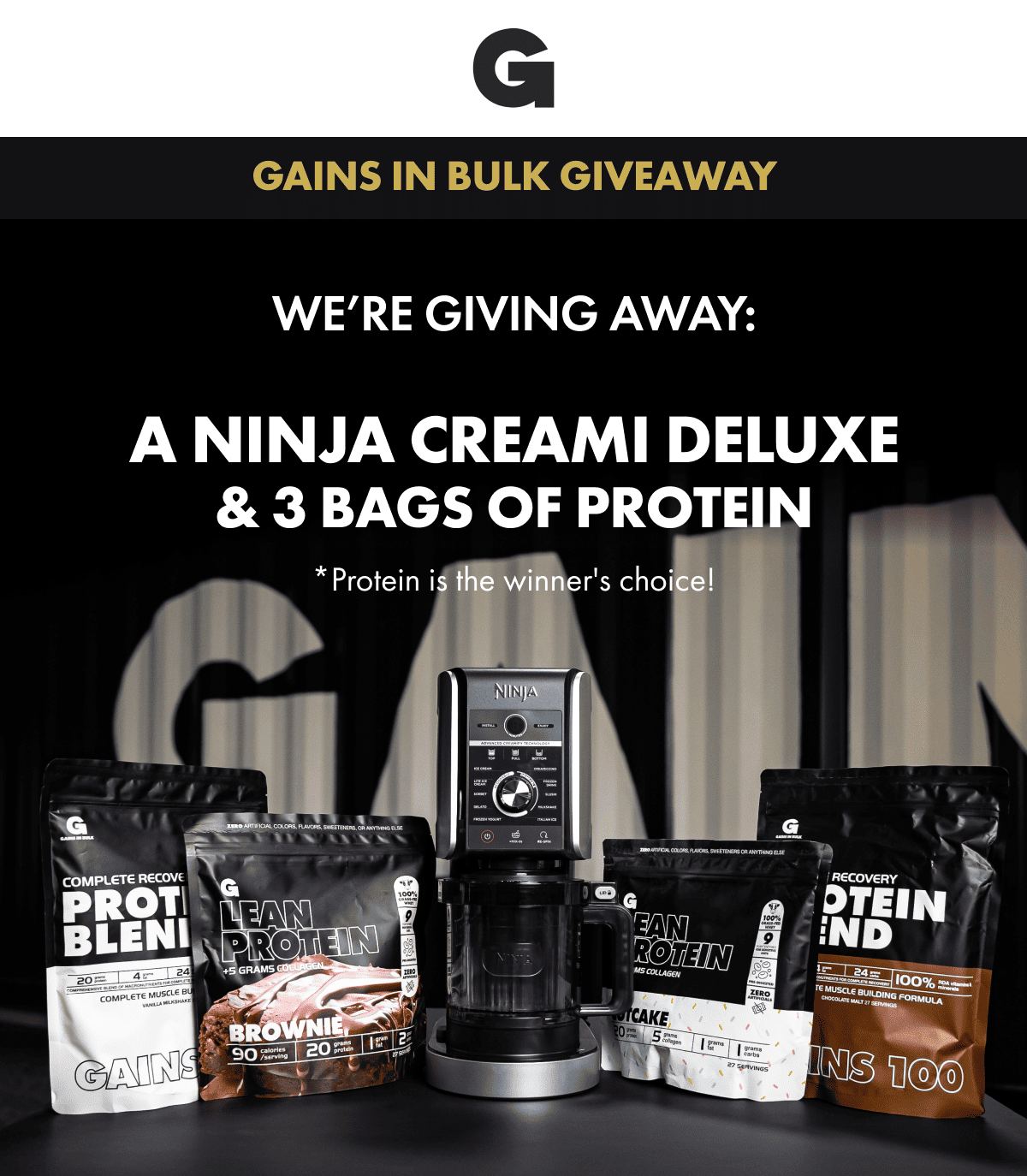 Gains in Bulk Giveaway