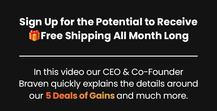 Sign up for the potential to receive free shipping all month long