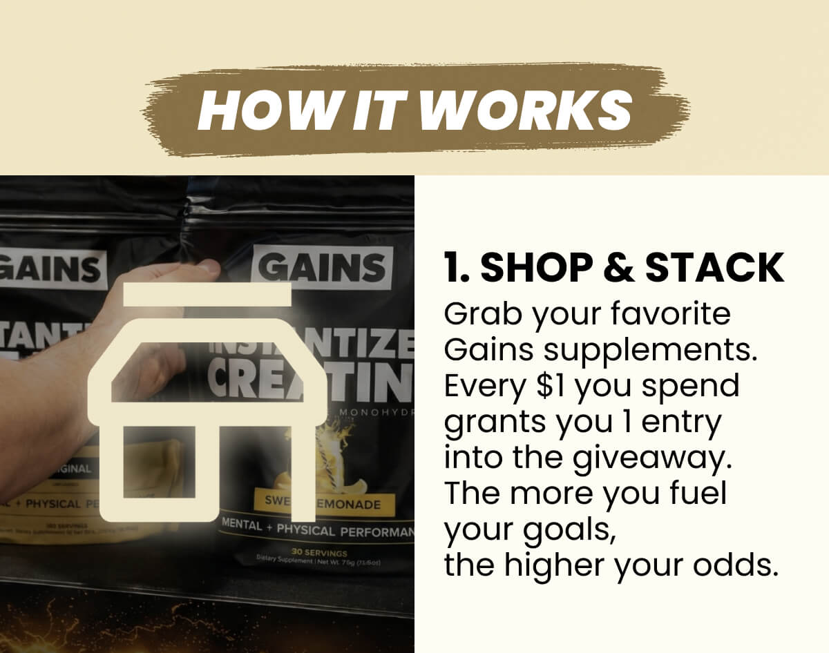 HOW IT WORKS - 1. SHOP & STACK