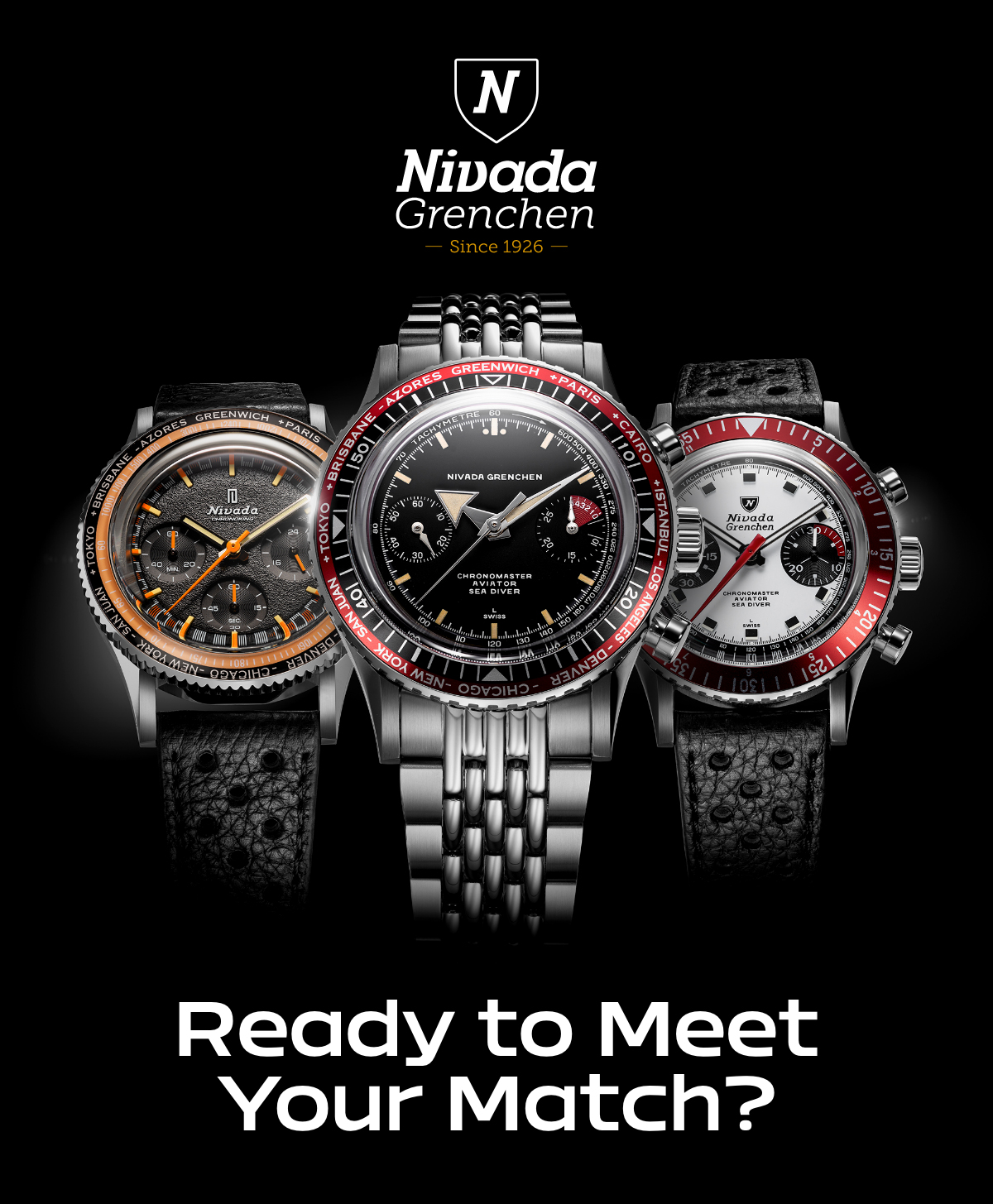 Nivada Grenchen Highlights Chronoking and Chronomaster Collections