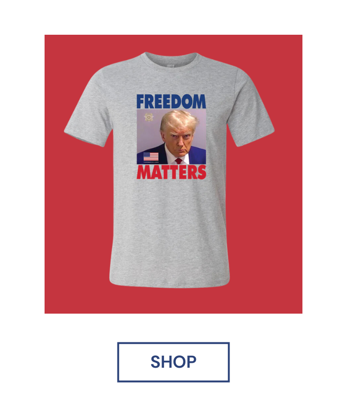 FREEDOM MATTERS Mug Shot Tee