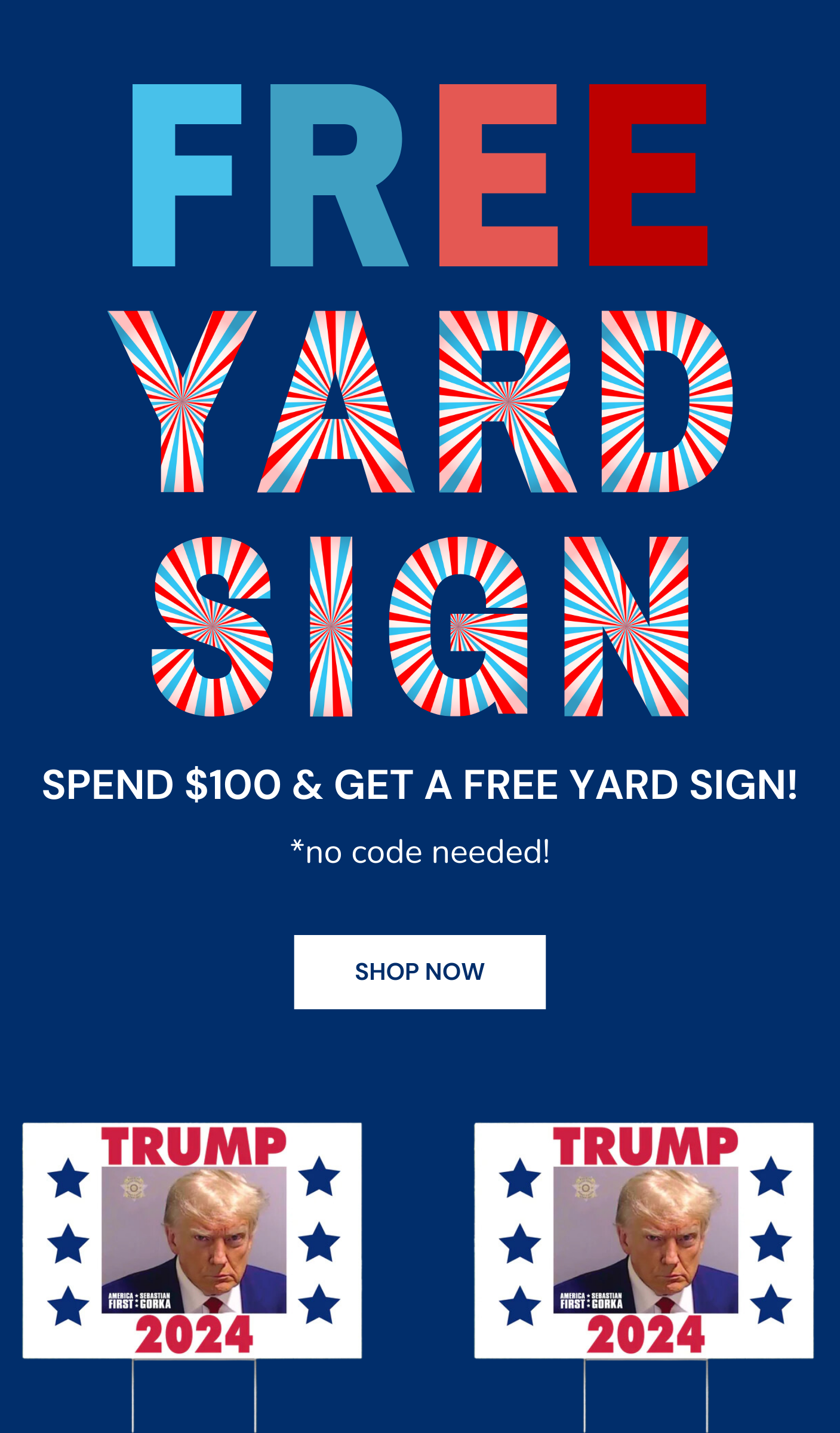 Free yard Sign