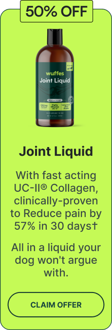 Joint Liquid | Our most advanced formula, with fast acting UC-II® Collagen. All in a liquid your dog won't argue with. 