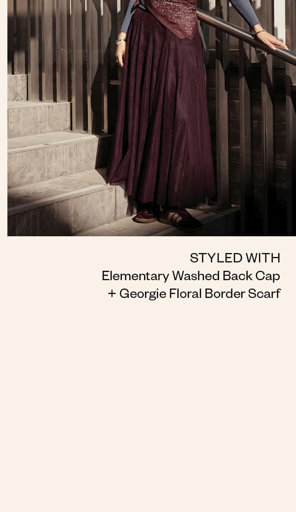 Georgie Floral Border Scarf