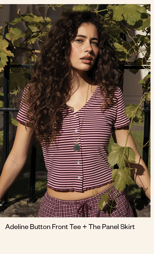 Adeline Button Front Tee