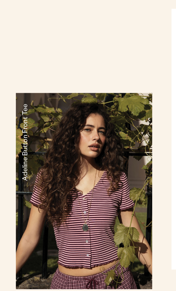 Adeline Button Front Tee