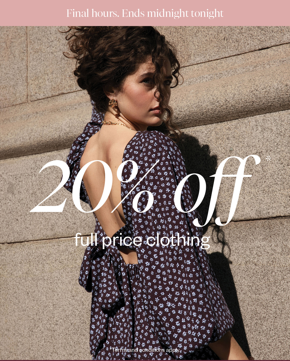 20% off* full price clothing
