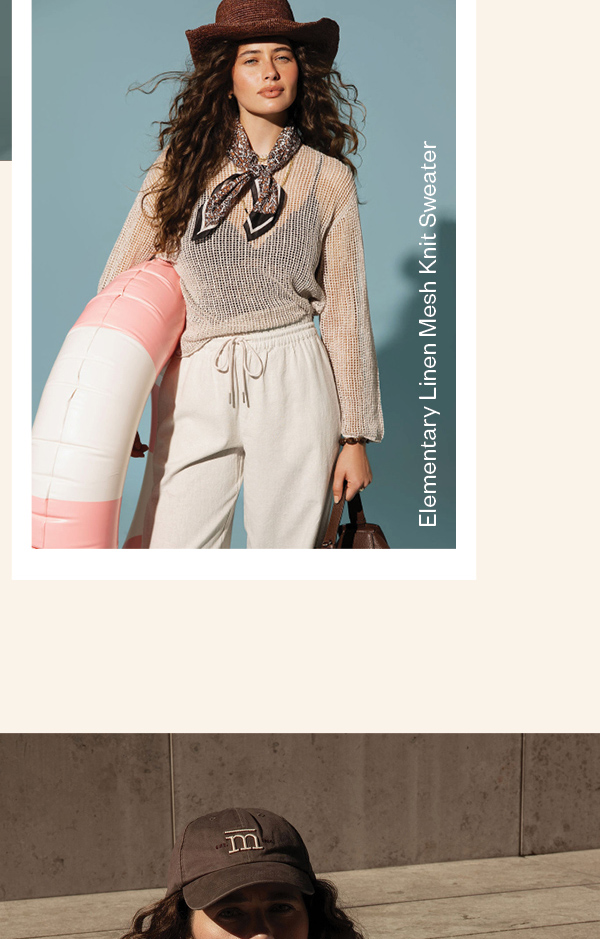 Elementary Linen Mesh Knit Sweater