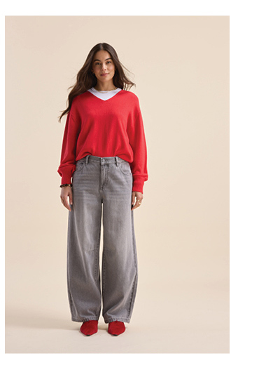 The Cotton Cashmere V Neck Sweater