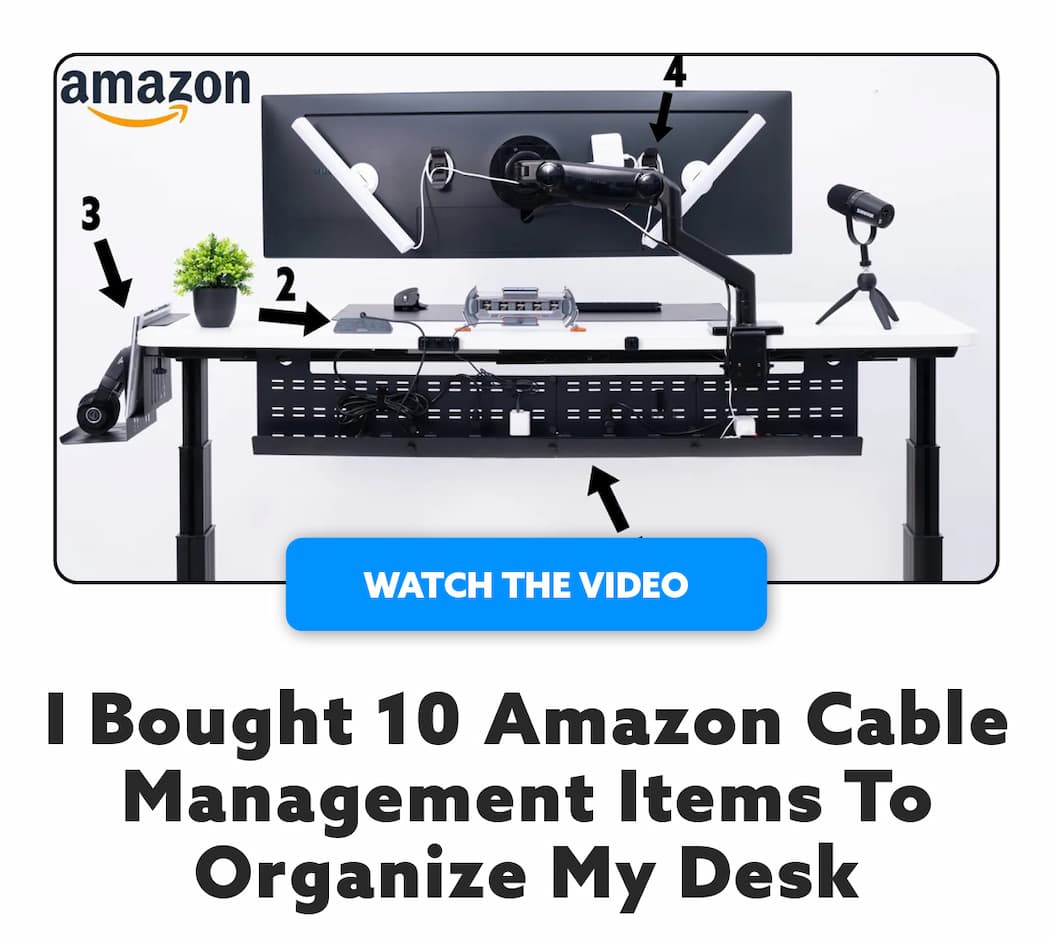 I bought 10 Amazon Cable Management Items To Organize My Desk, watch the video