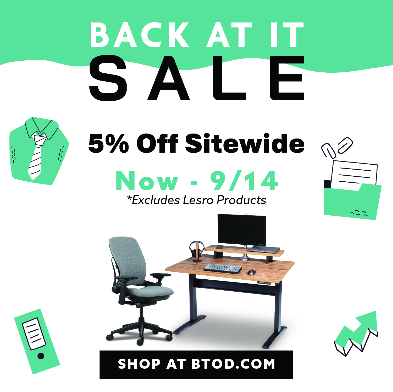 Back at it Sale 5% off Sitewide until 9/14