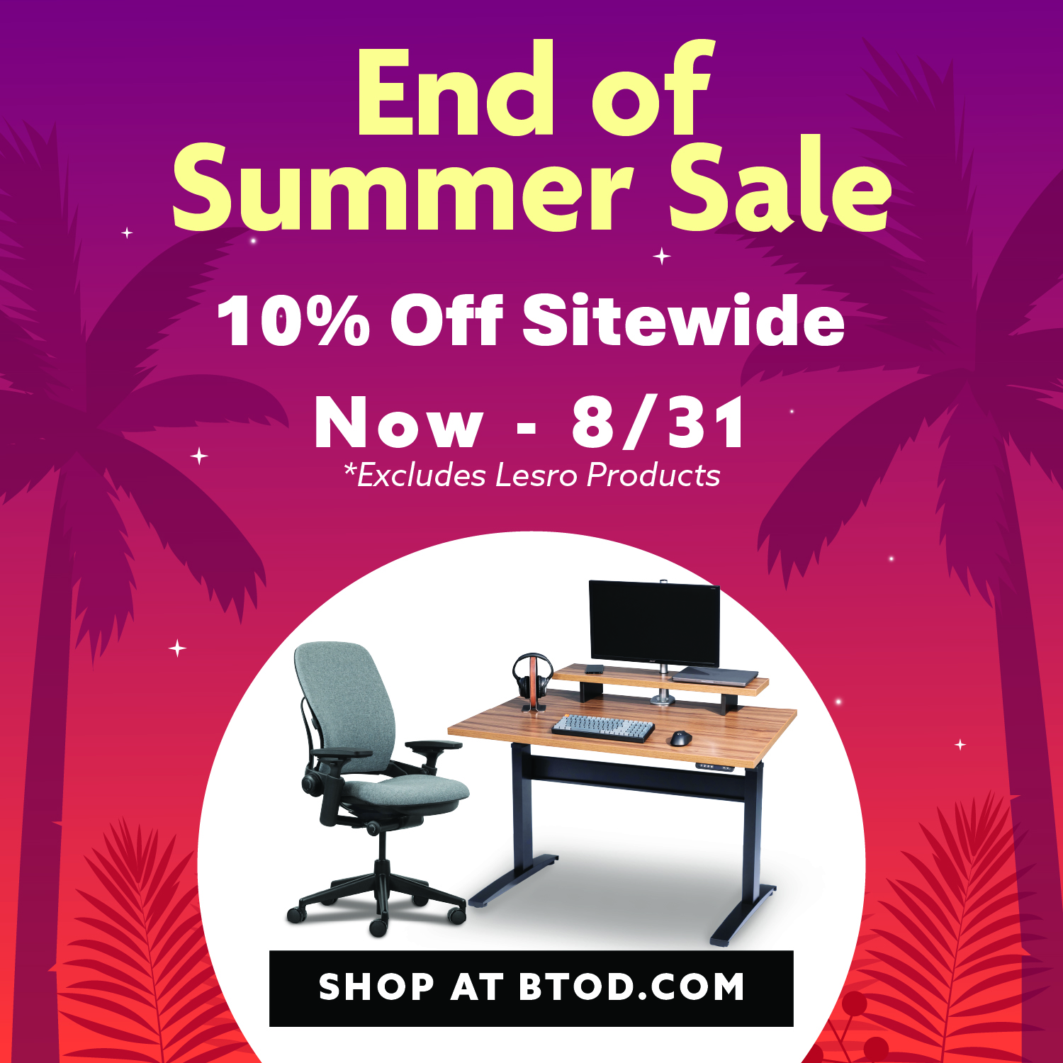 End of Summer Sale 10% off Sitewide until 8/31