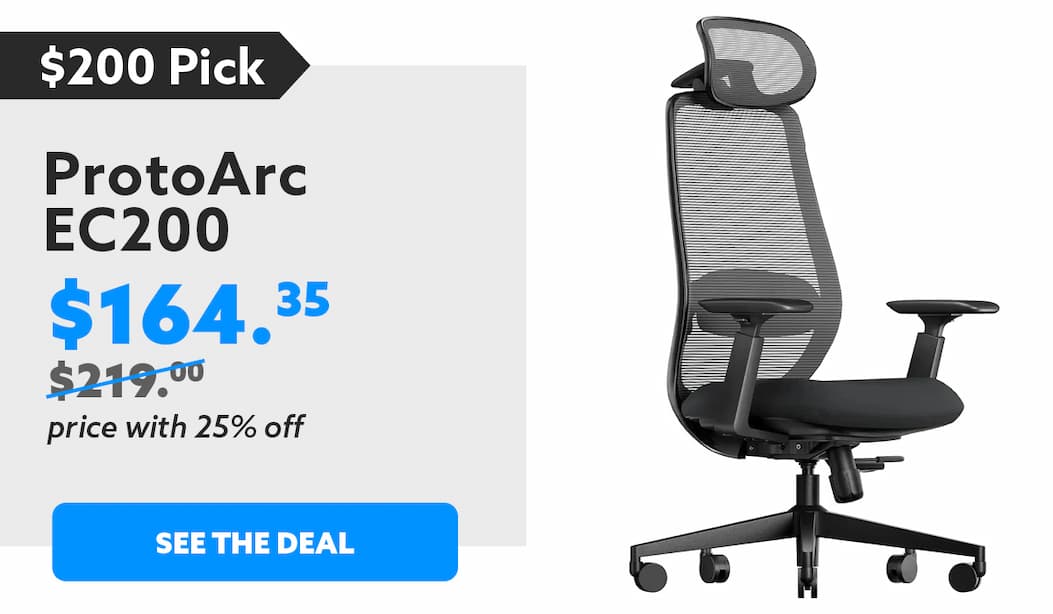 The $200 pick: ProtoArc Ergonomic Office Chair, $164.35