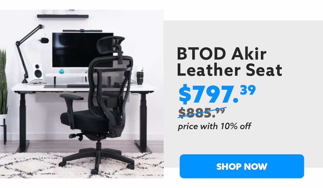 BTOD Akir Mesh Back Leather Seat