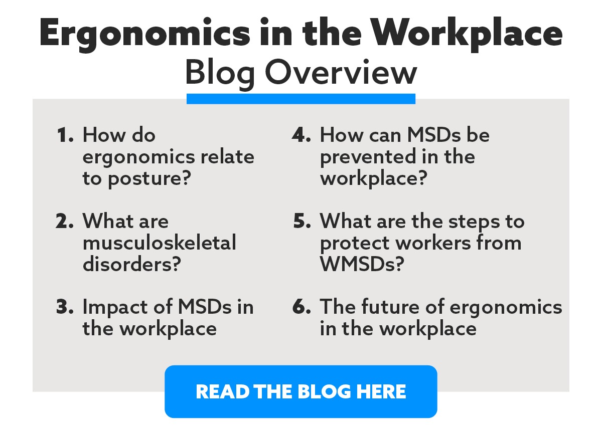 Ergonomics in the Workplace: Blog Overview: Read the blog here