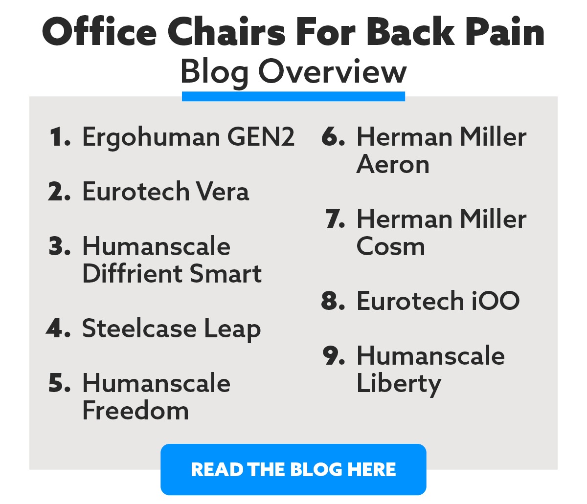 Office Chairs for Back Pain Blog Overview: Read the Blog Here