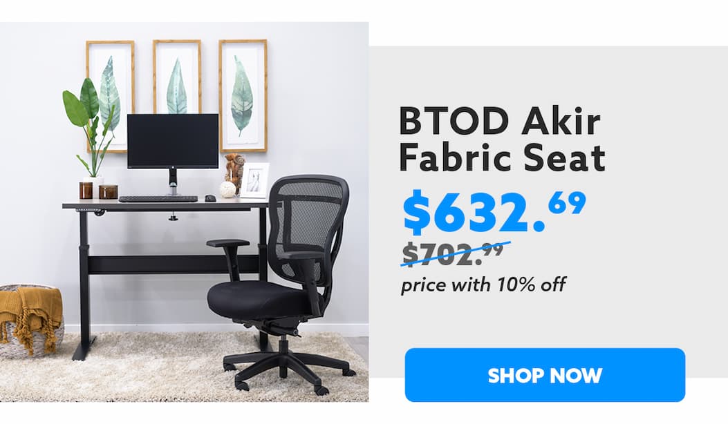 BTOD Akir Mesh Back Fabric Seat