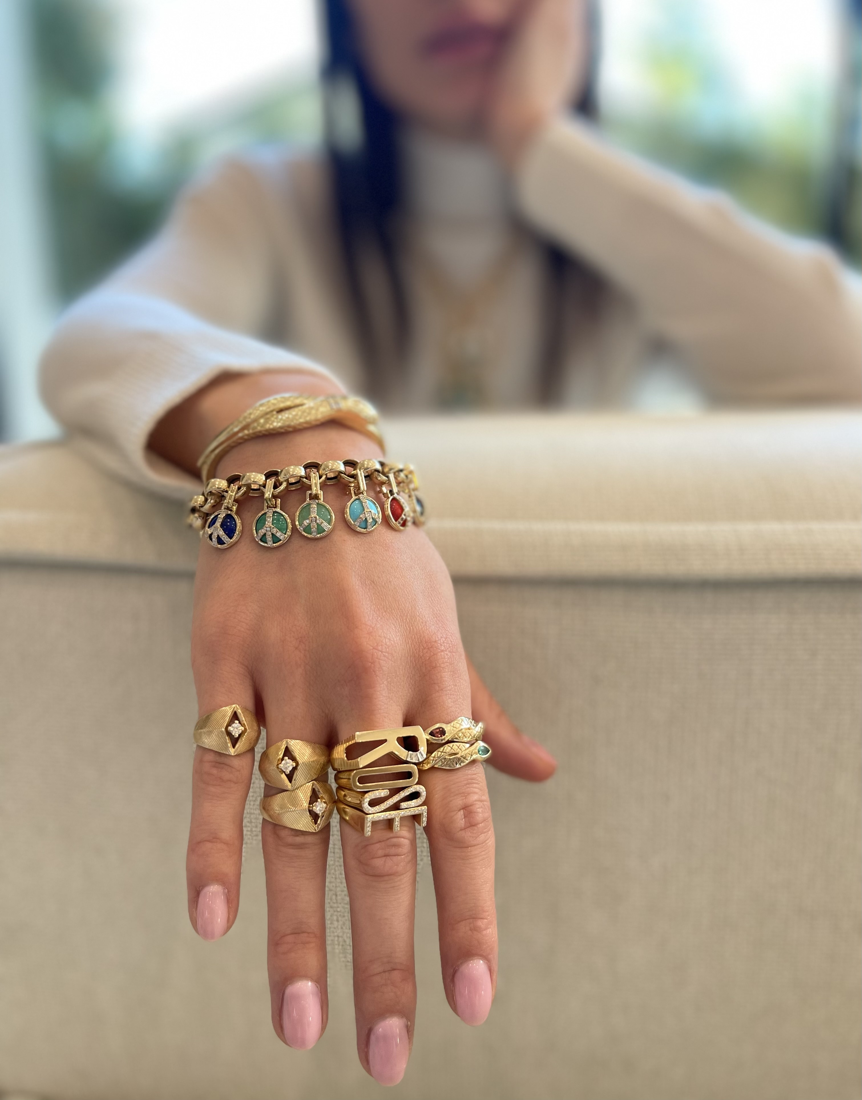 Bangle Helena Rose Jewelry Grandsize Ribbed Heart Ring – Helena