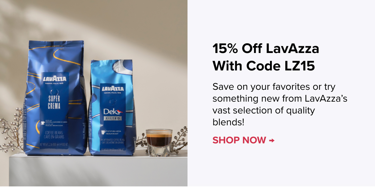 15% Off LavAzza with Code LZ15 Save on your favorites or try something new from LavAzza’s vast selection of quality blends! SHOP NOW
