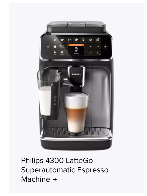 Philips 4300 LatteGo Superautomatic Espresso Machine