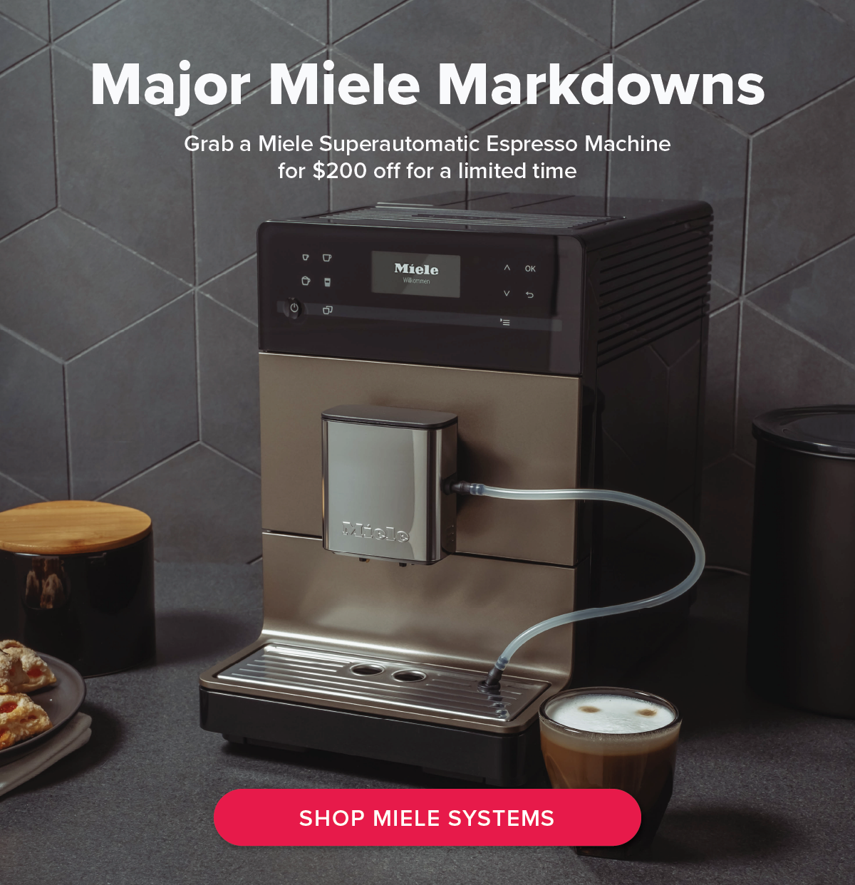 Major Miele Markdowns - Grab a Miele Superautomatic Espresso Machine for $200 for a limtied time [Shop Miele Systems]