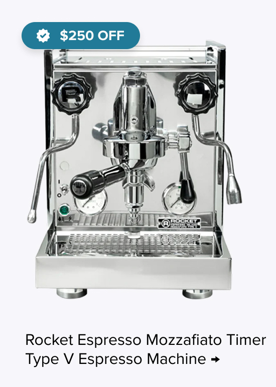 Rocket Espresso Mozzafiato Timer Type V Espresso Machine - $250 Off