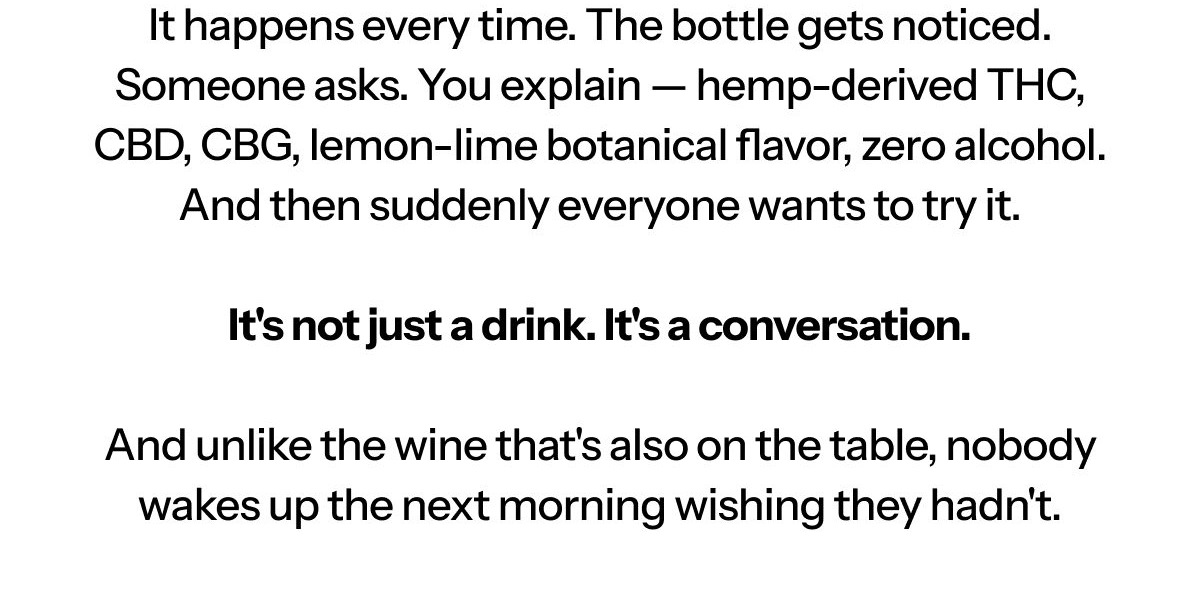 Hi [first name], You know that feeling when someone at a dinner party is drinking something and everyone asks what it is? That's Restore.