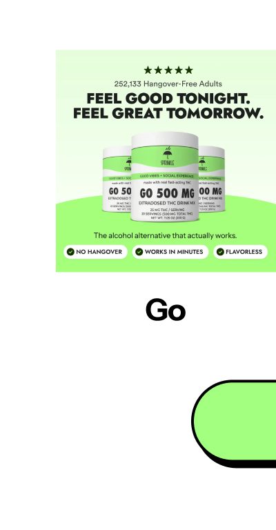 252,133 Hangover-Free Adults Feel good tonight. Feel great tomorrow. Go 500 mg The alcohol alternative that actually works.