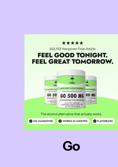 252,133 Hangover-Free Adults Feel good tonight. Feel great tomorrow. Go 500 MG The alcohol alternative that actually works.