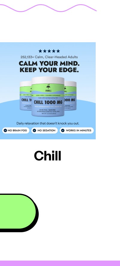 252,133+ Calm, Clear-Headed Adults calm your mind. Keep your edge. Daily relaxation that doesn't knock you out. Chill 1000 mg