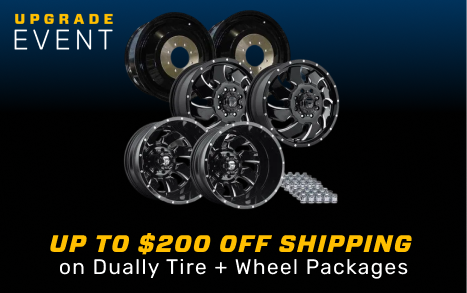 Save $200 on Dually Tire & Wheel Pckages
