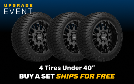 Free Shipping, Buy a set of 4 Tires Under 40-inches