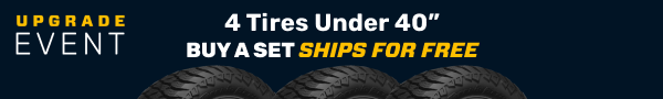 Free Shipping, Buy a set of 4 Tires Under 40-inches