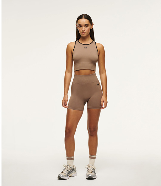 Restore Seamless Bike Short in Fossil
