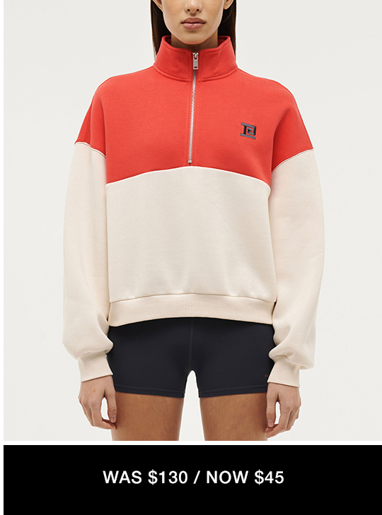 Centre Field Sweat in Poppy Red