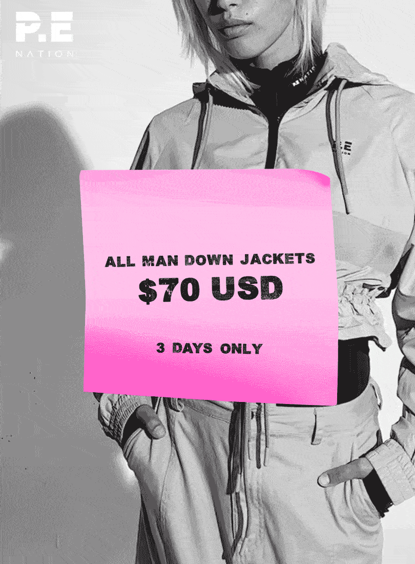 All P.E Nation Man Down Jackets now $70