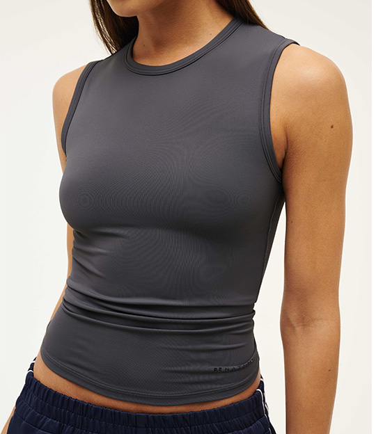 Foundation Muscle Tank in Marine Blue
