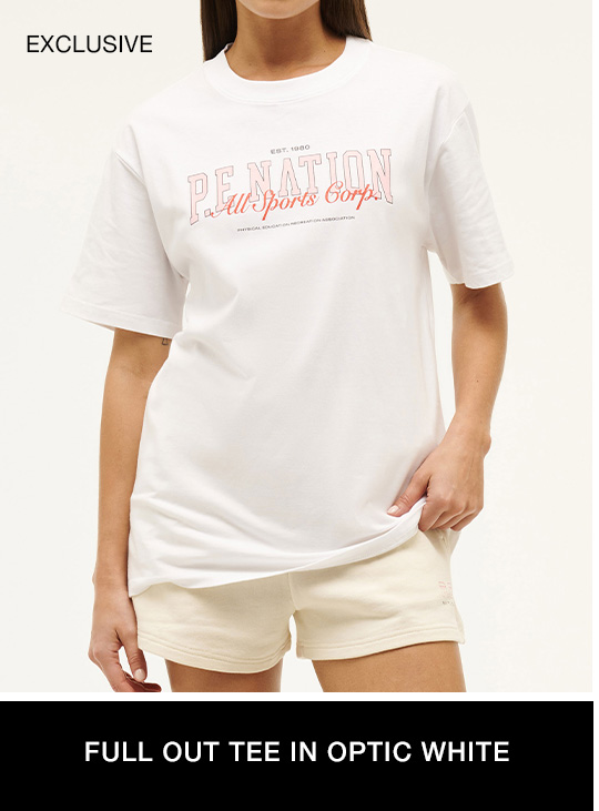 Full Out Tee in Optic White