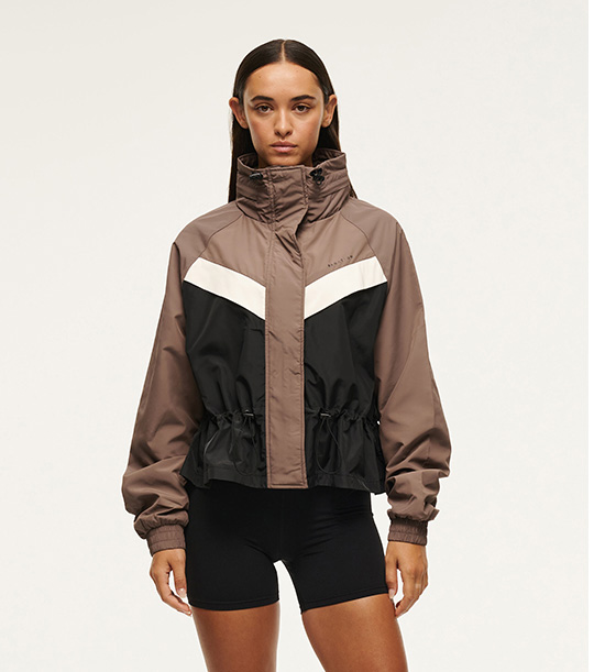 Women in rain jacket