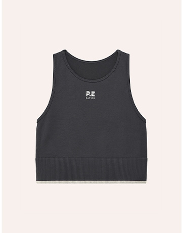 Women's seamless crop top in black