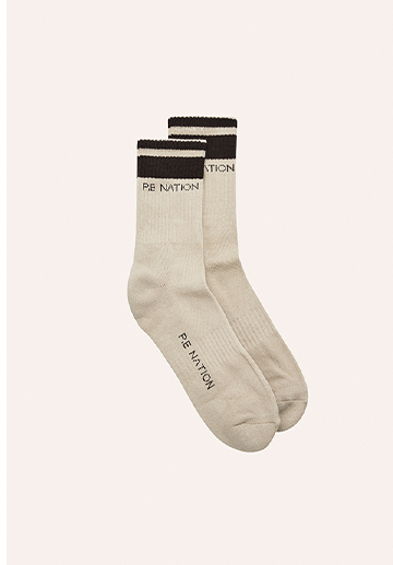 HOMAGE SOCK IN BISCUIT & LICORICE