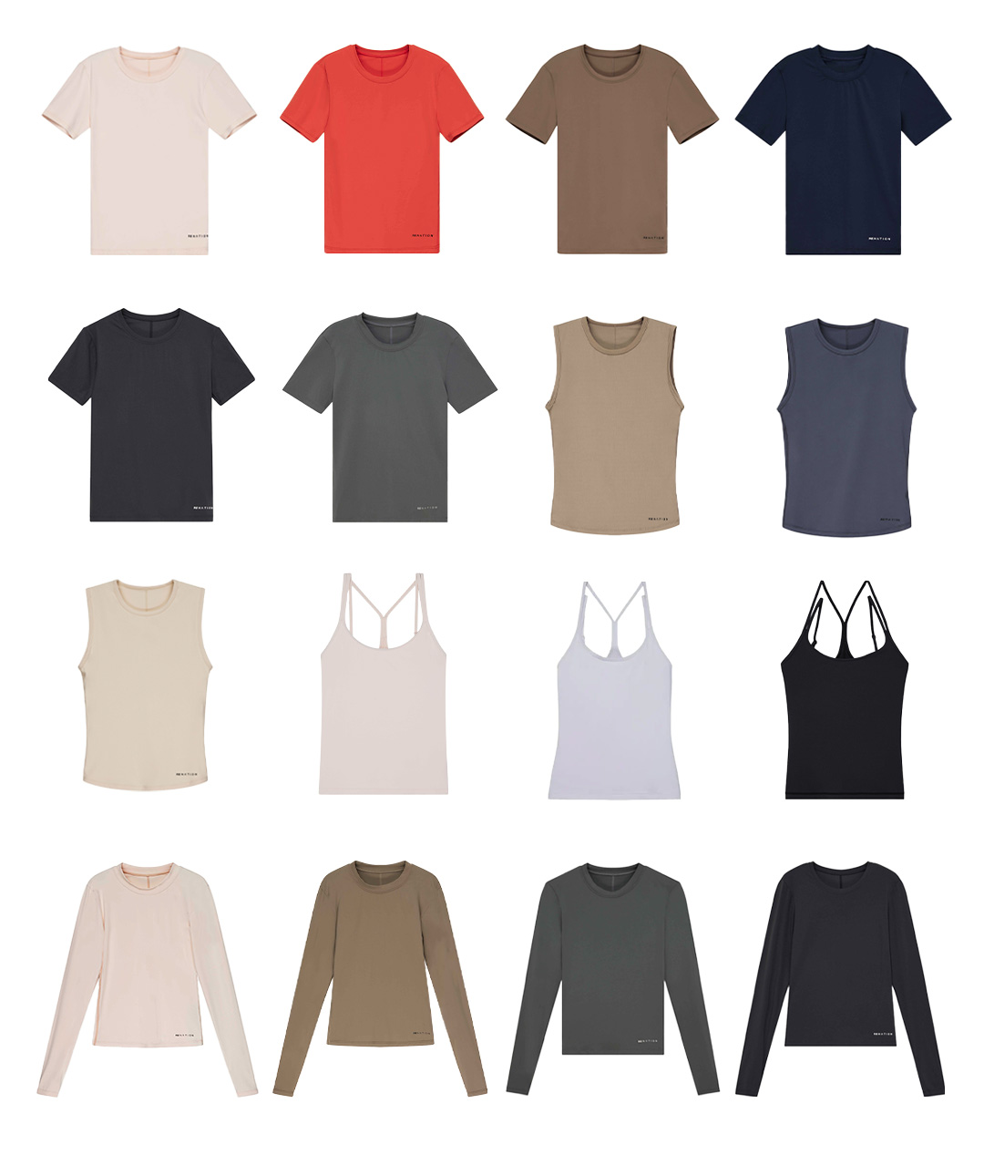 Grid of P.E Nation bodyluxe styles.
