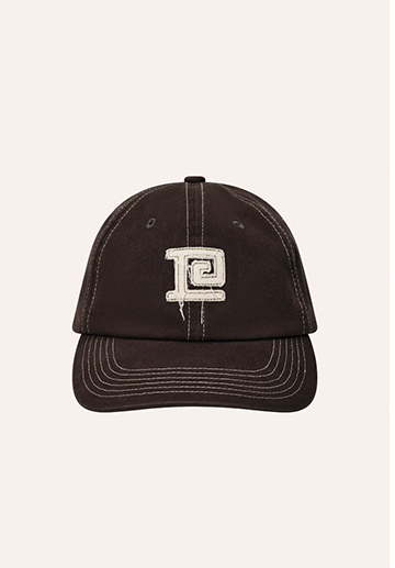 MONOGRAM CAP IN WASHED LICORICE