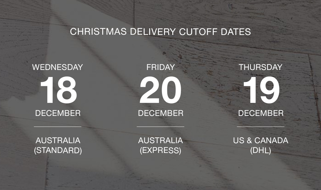 Shipping delivery cut off dates
